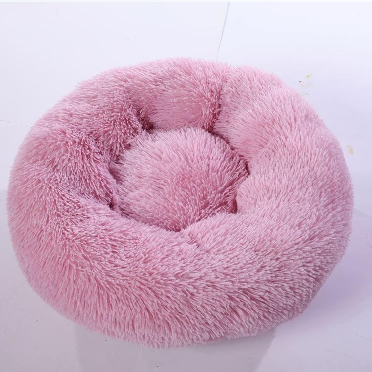 Small Dogs Round Plush Cat Litter Kennel Pet Nest Mat Puppy Beds - Amazitshop