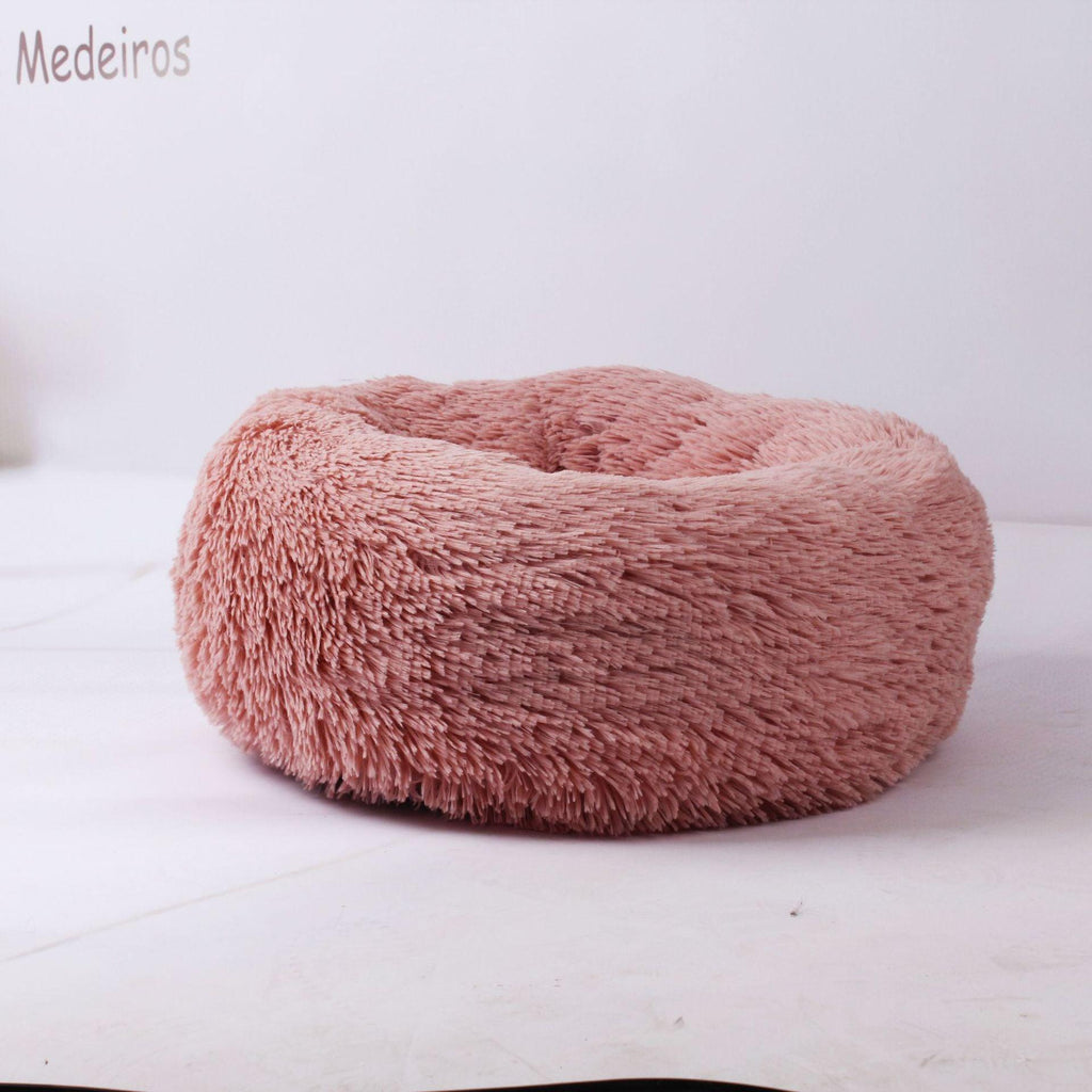 Small Dogs Round Plush Cat Litter Kennel Pet Nest Mat Puppy Beds - Amazitshop