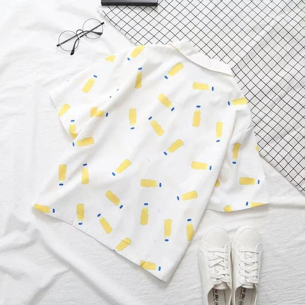 Small pocket bow design short sleeve - Amazitshop