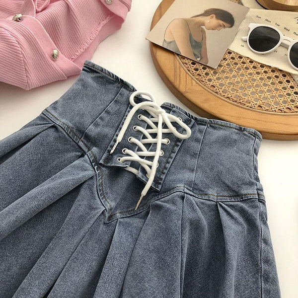 Small Students Show Thin Denim Skirt In Summer - Amazitshop