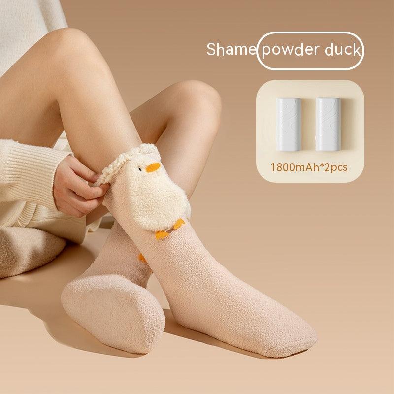 Smart Feet Warmer Electric Heating Socks Warm And Cute - Amazitshop