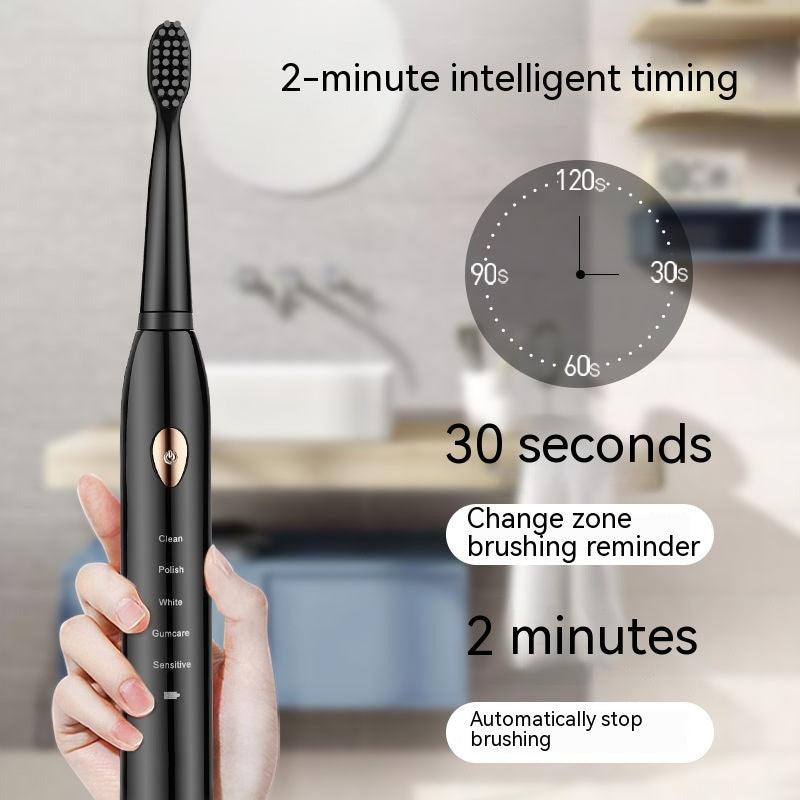 Soft - bristle Toothbrush Oral Irrigator Rechargeable Automatic Ultrasonic Wave - Amazitshop