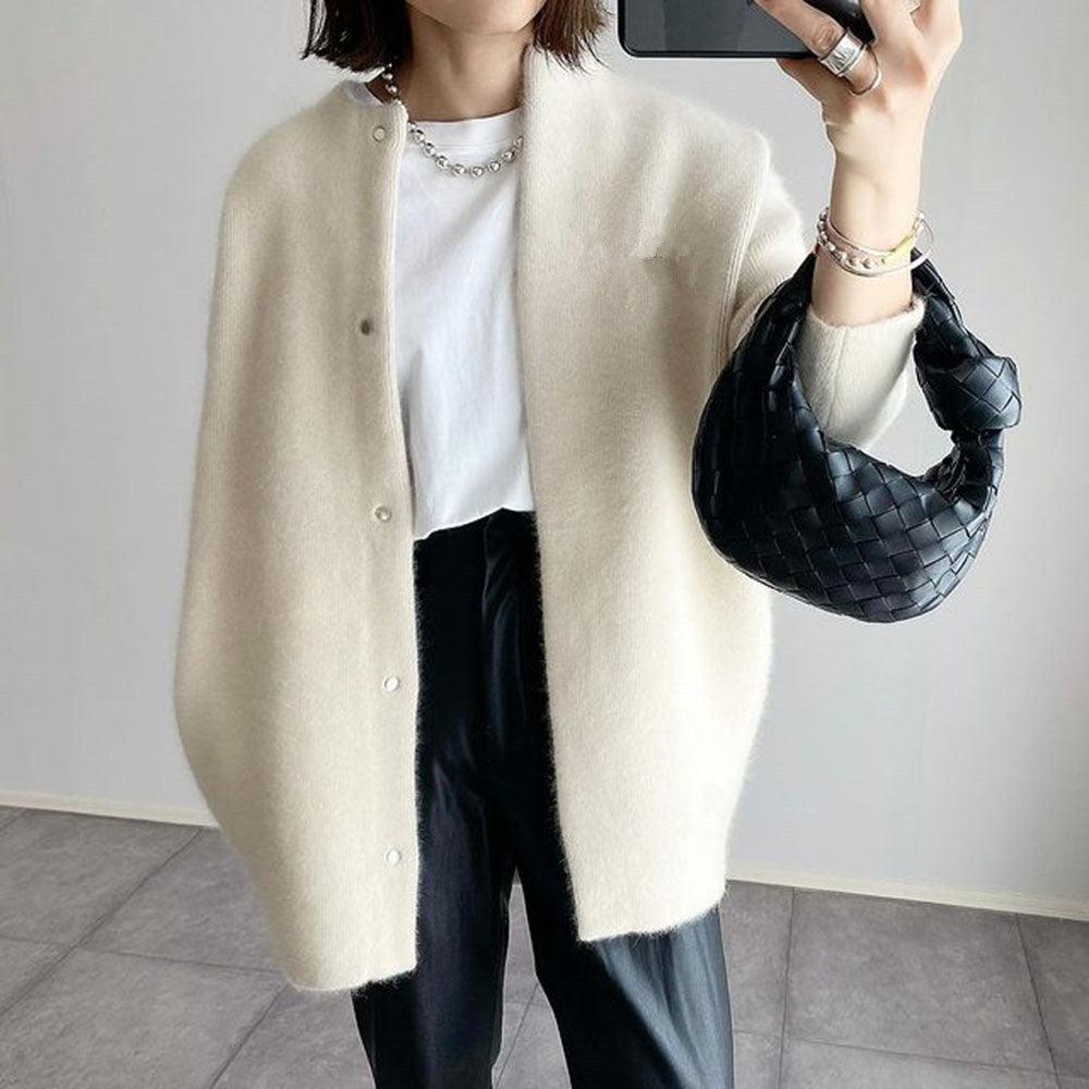 Soft Knitted Coat For Slimming Sense Of Design Women Cardigans Loose Jacket Autumn And Spring - Amazitshop
