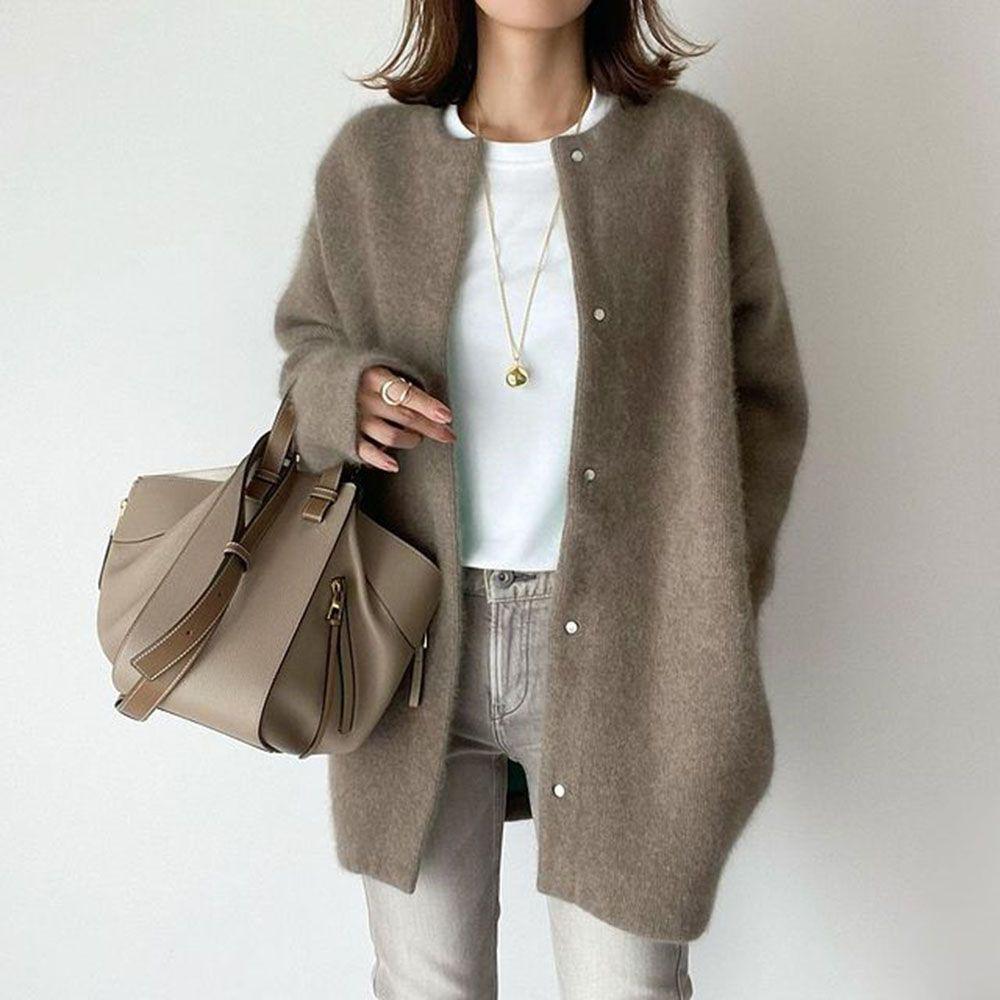 Soft Knitted Coat For Slimming Sense Of Design Women Cardigans Loose Jacket Autumn And Spring - Amazitshop
