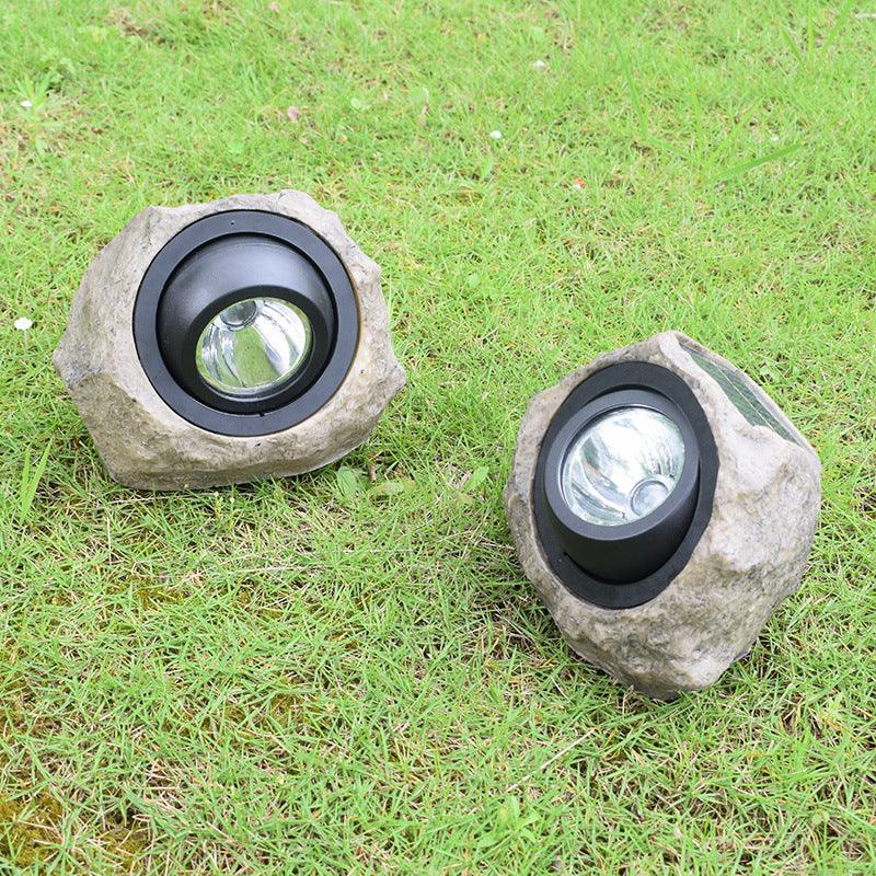 Solar Simulation Stone Lamp Garden Lamp Outdoor Outdoor Garden Lawn Decoration Spotlight - Amazitshop