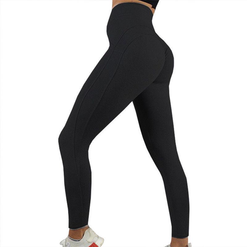 Solid color exercise leggings - Amazitshop