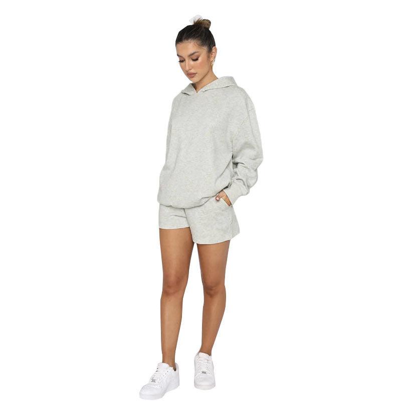 Solid Color Pullover Hooded Long Sleeves Sweater For Women - Amazitshop