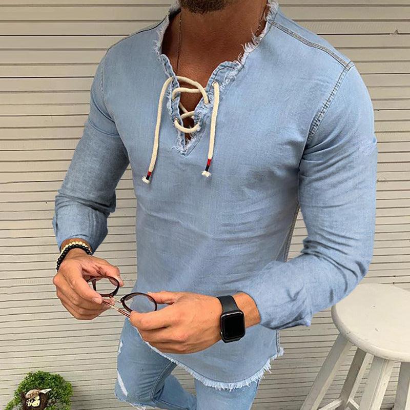 Solid Color Short - Sleeved T-Shirt Tops Compassionate Men - Amazitshop