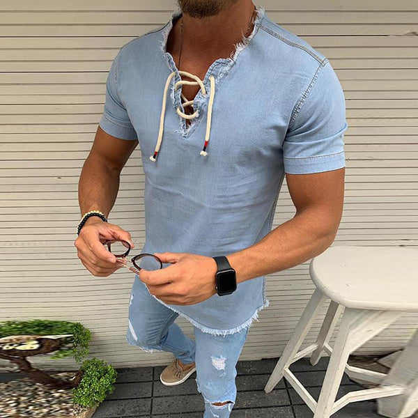 Solid Color Short - Sleeved T-Shirt Tops Compassionate Men - Amazitshop