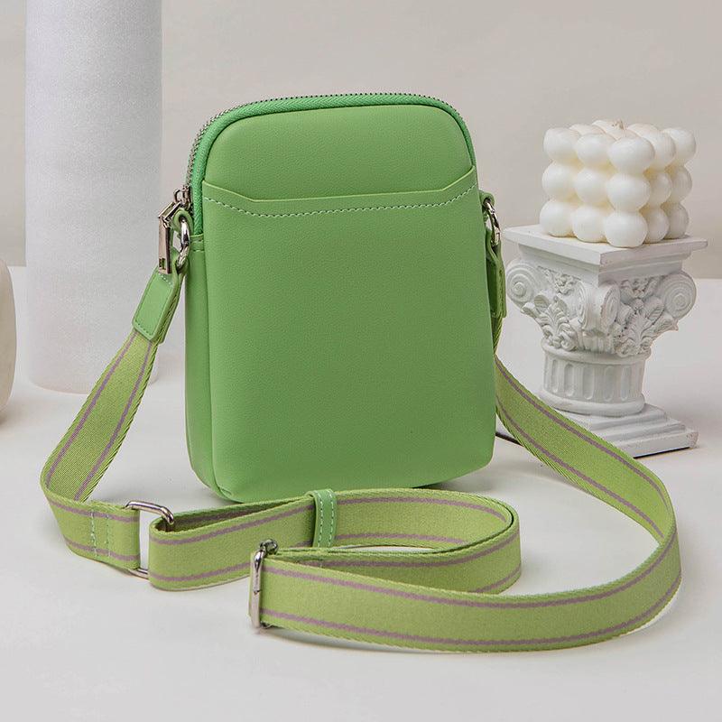 Solid Color Simple Mobile Phone Bags Small Crossbody Shoulder Bag For Women - Amazitshop