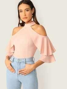 Solid color women's tops - Amazitshop