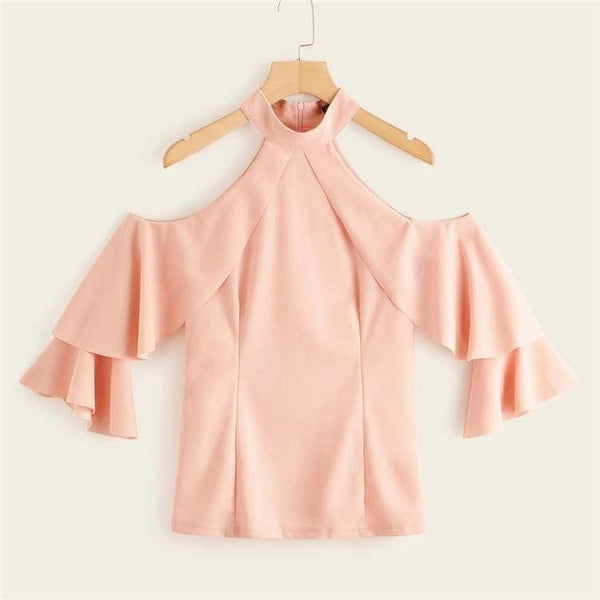 Solid color women's tops - Amazitshop
