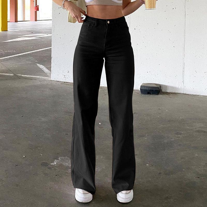 Spice Girl Style High Waist Slim Jeans Bell Bottoms - Amazitshop