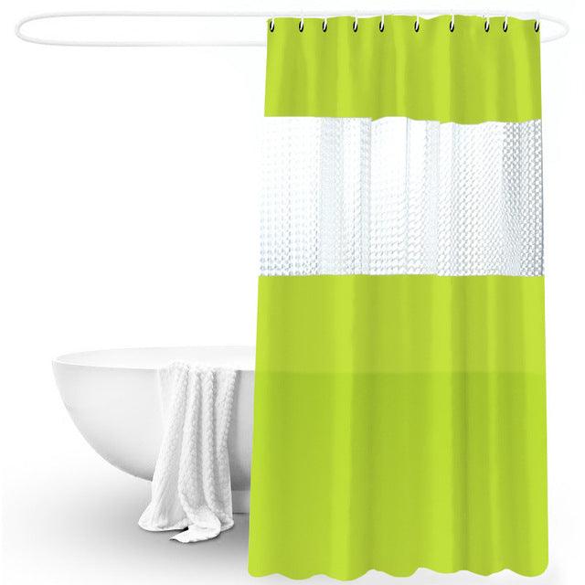 Splicing Translucent Waterproof Mildew Proof Bathroom Bath Shower Partition Curtain - Amazitshop