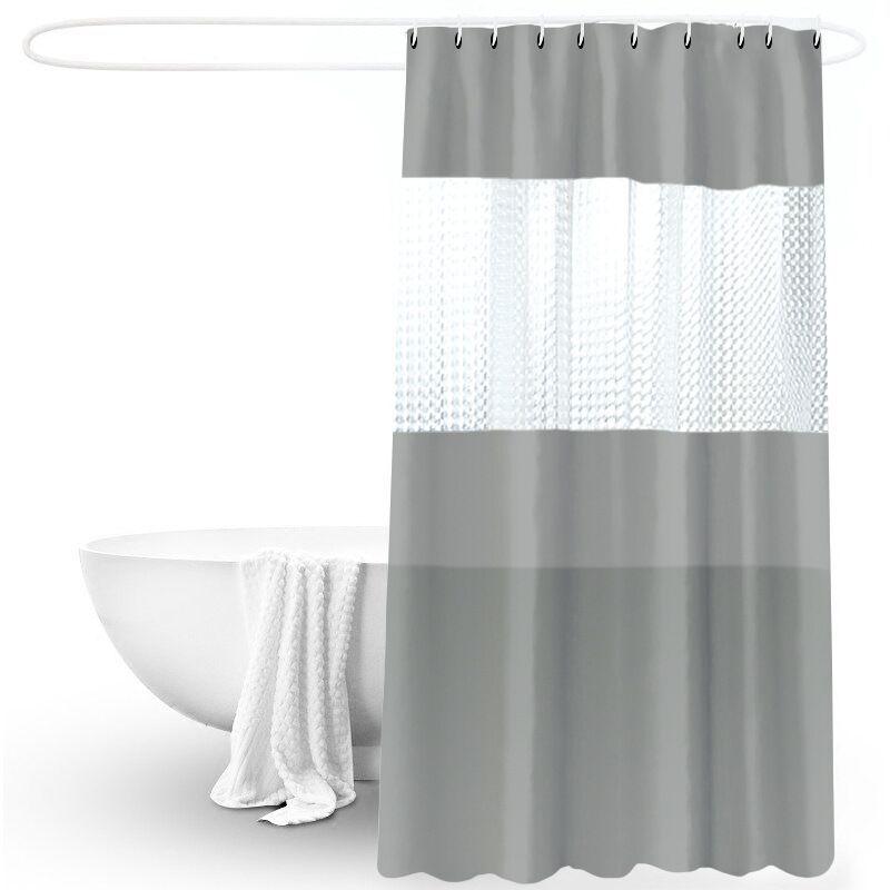 Splicing Translucent Waterproof Mildew Proof Bathroom Bath Shower Partition Curtain - Amazitshop