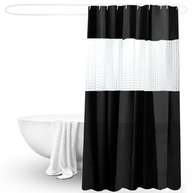 Splicing Translucent Waterproof Mildew Proof Bathroom Bath Shower Partition Curtain - Amazitshop