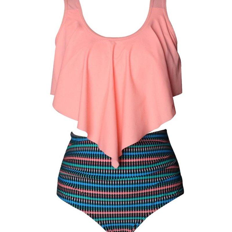 Split swimsuit women's European and American explosion bikini bikini ruffle swimsuit - Amazitshop