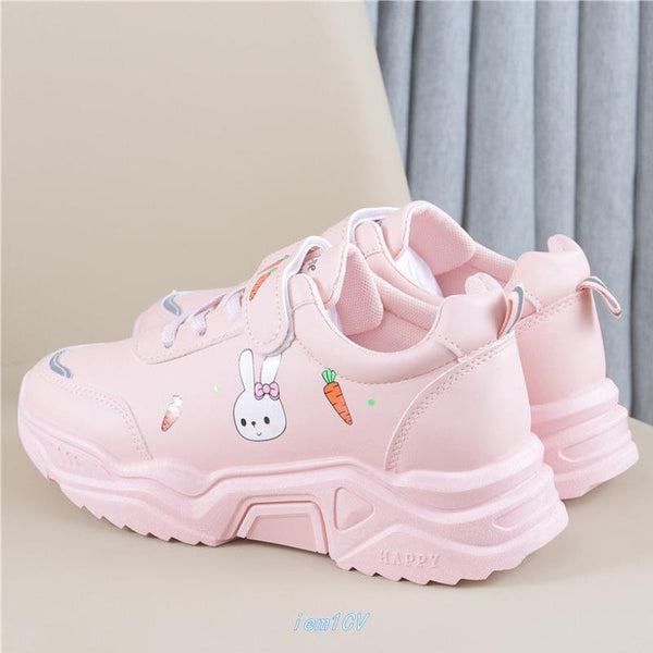 Spring And Autumn Primary School Students Casual All - match Pu Running Shoes - Amazitshop