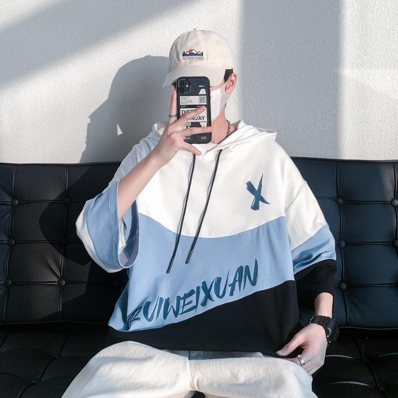 Spring And Summer American Three - quarter Sleeve Weight - catcher T-shirt - Amazitshop