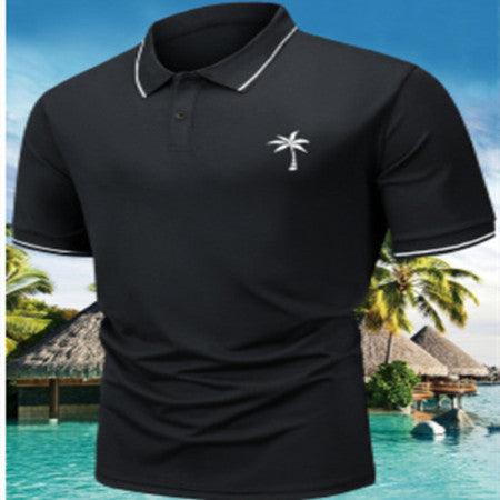 Spring And Summer New Men's Lapel Shirt Fashion Casual Short Sleeve - Amazitshop