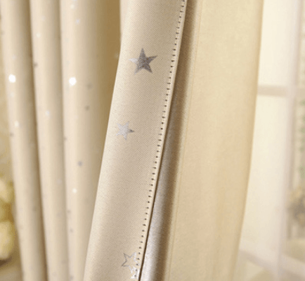 Star print perforated finished curtain - Amazitshop