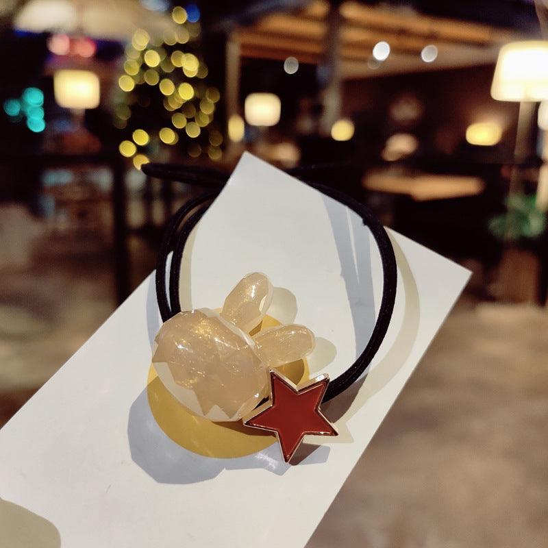 Star tie hair rubber band head jewelry - Amazitshop