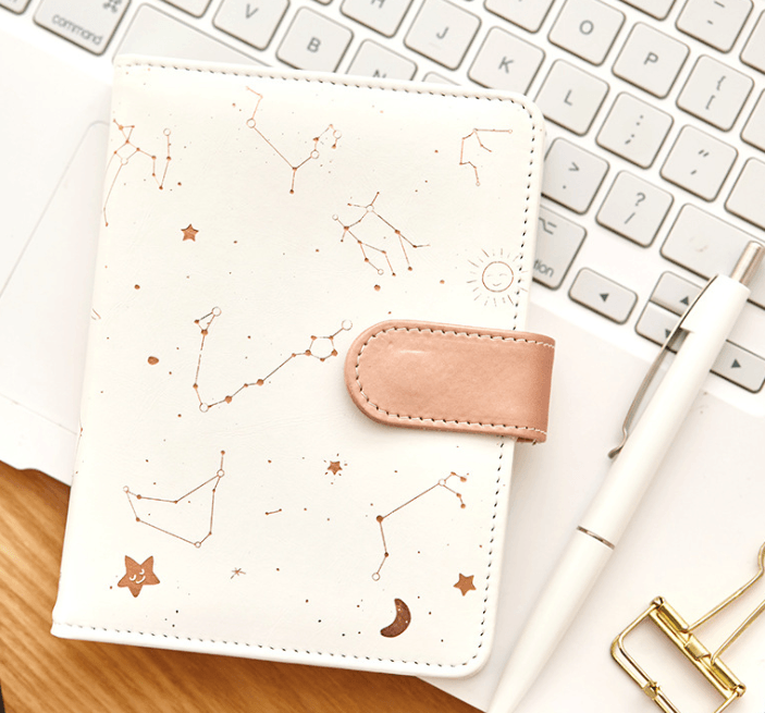 Stationery Star Leather Knitting Notebook Stationery Schedule Notepad Handbook - Amazitshop