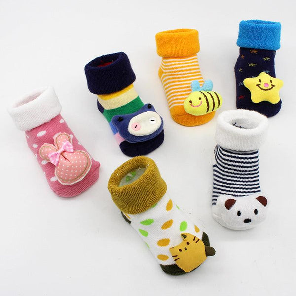 Stitching doll socks baby baby floor socks - Amazitshop