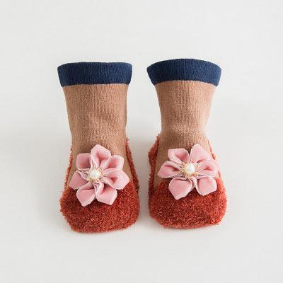 Stitching doll socks baby baby floor socks - Amazitshop