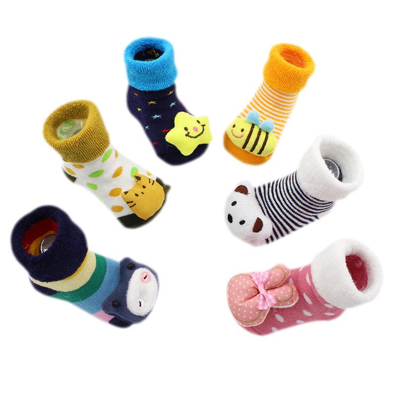 Stitching doll socks baby baby floor socks - Amazitshop