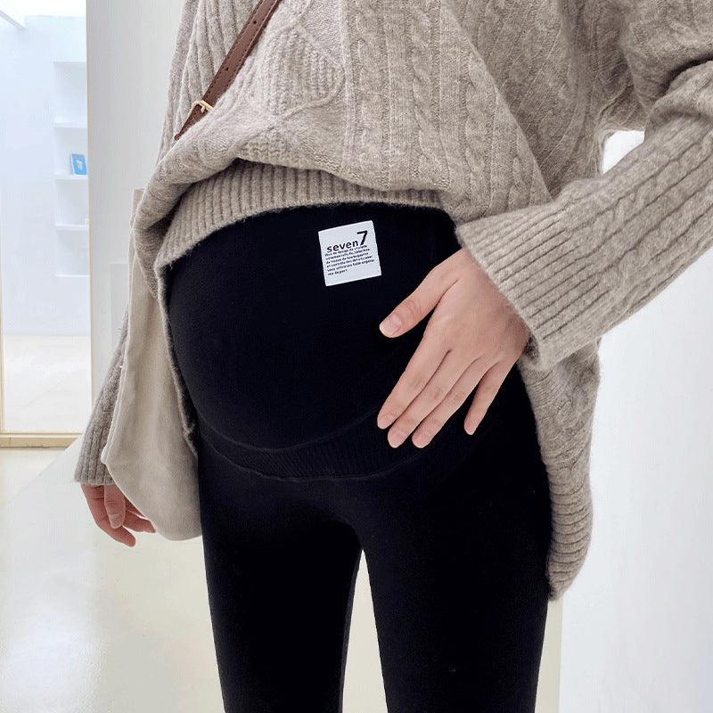 Stitching thread maternity leggings - Amazitshop