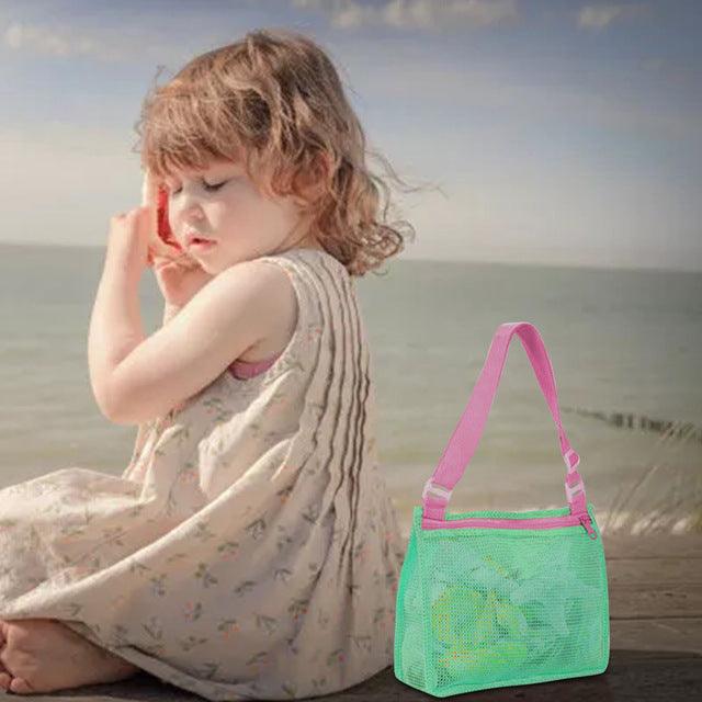 Storage Beach Toy Mesh Bag Kids Shell Collecting Bag Beach Toy - Swimming Accessories Bag Storage Net Toy - Amazitshop
