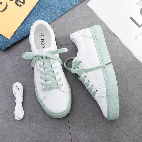 Street Style Trendy Flat Girls Sneakers - Amazitshop