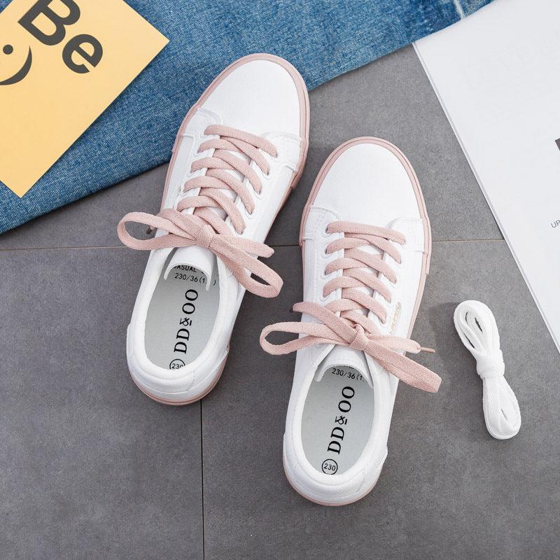Street Style Trendy Flat Girls Sneakers - Amazitshop