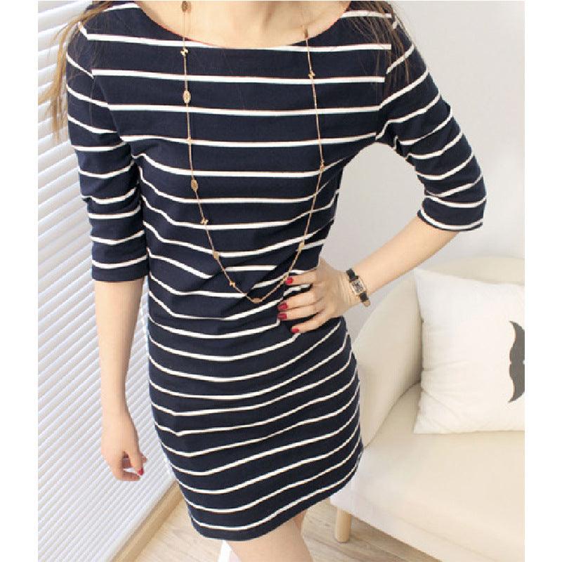 Stripe T-shirt Dress - Amazitshop