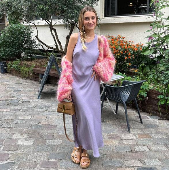 Striped Long Sleeve Rainbow Plaid Handmade Versatile Cardigan Sweater Sweater - Amazitshop