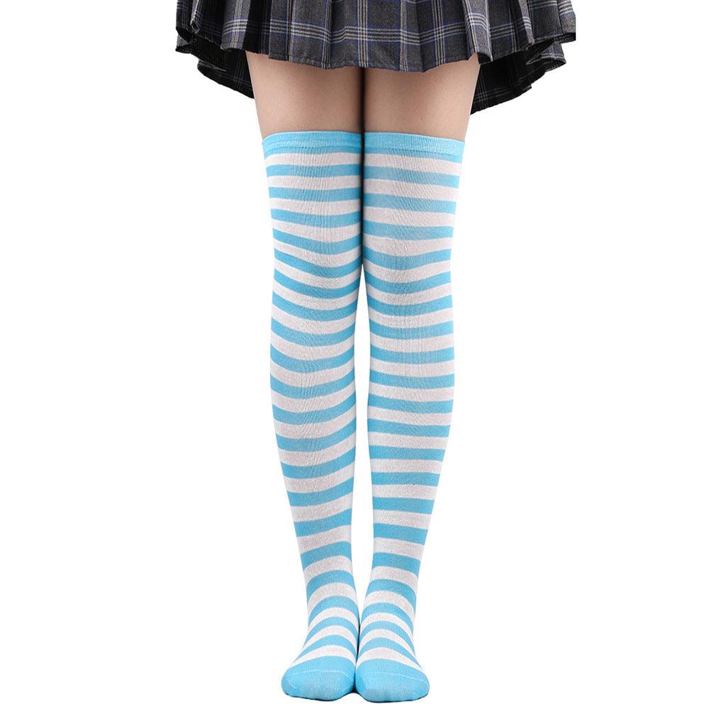 Striped Socks Hold - ups Women Over The Knee Halloween - Amazitshop