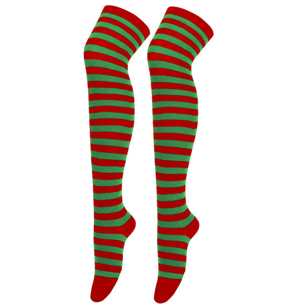 Striped Socks Hold - ups Women Over The Knee Halloween - Amazitshop