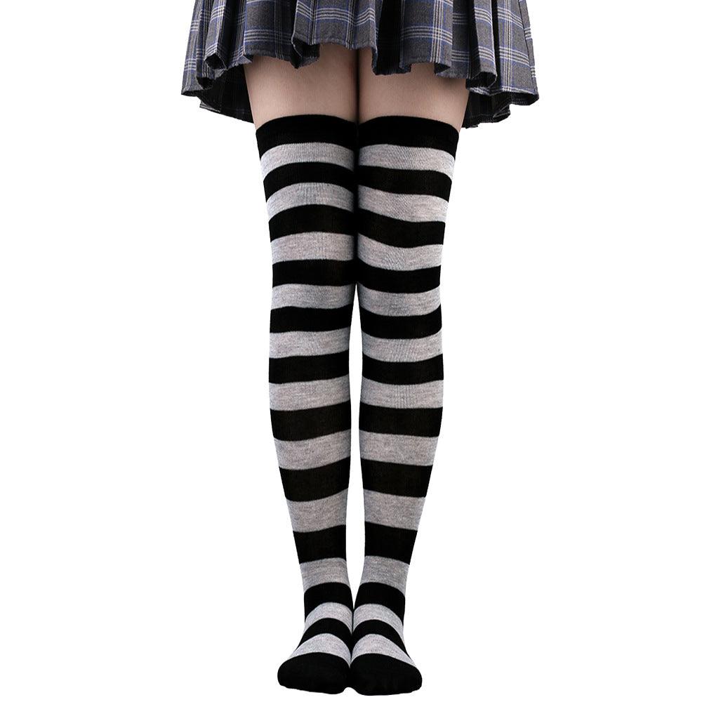 Striped Socks Hold - ups Women Over The Knee Halloween - Amazitshop