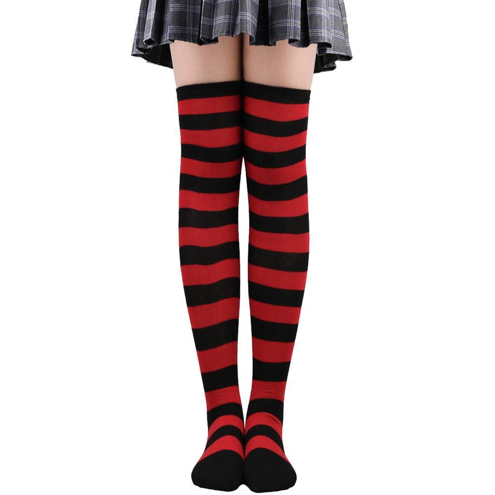 Striped Socks Hold - ups Women Over The Knee Halloween - Amazitshop