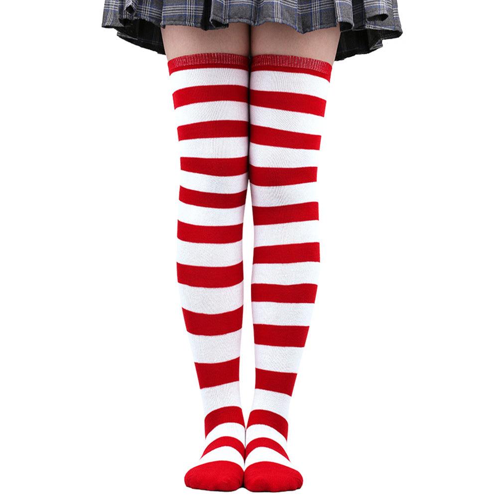 Striped Socks Hold - ups Women Over The Knee Halloween - Amazitshop