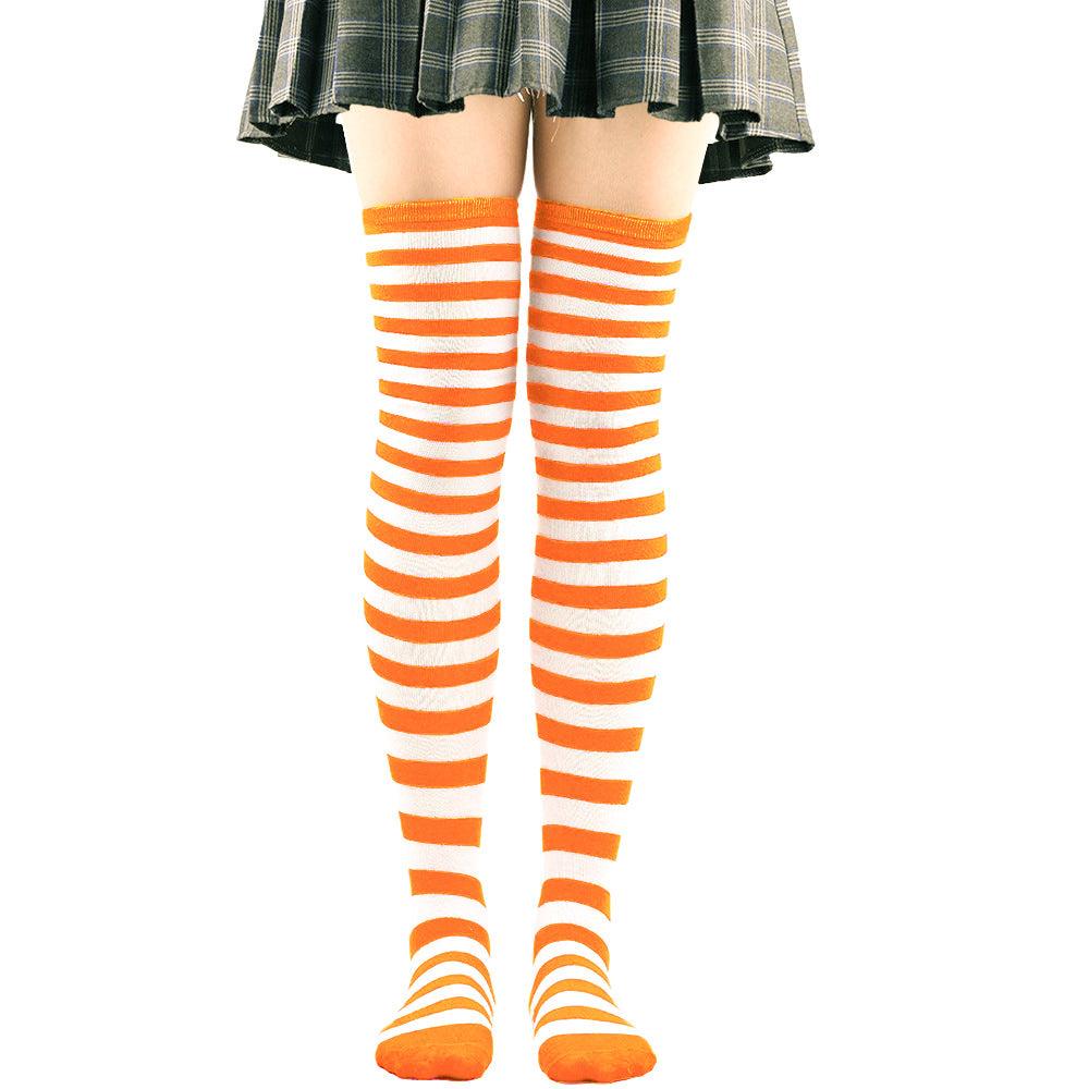 Striped Socks Hold - ups Women Over The Knee Halloween - Amazitshop