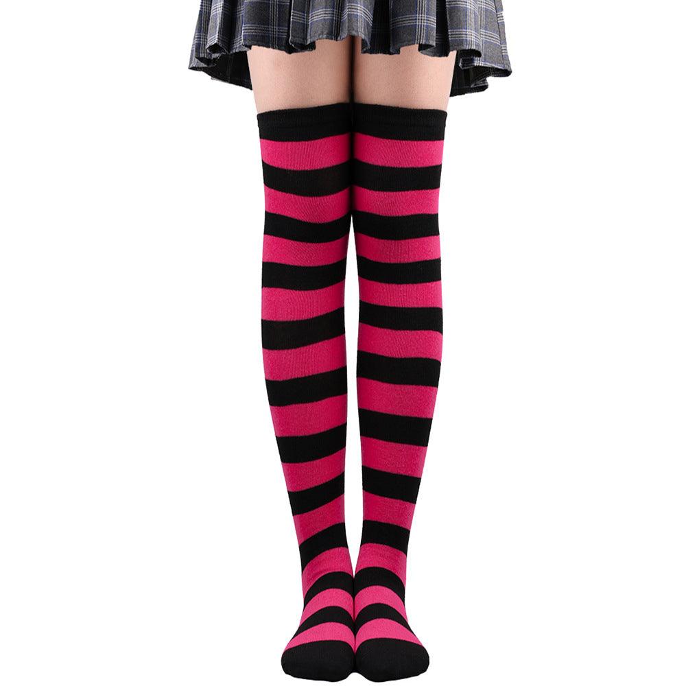 Striped Socks Hold - ups Women Over The Knee Halloween - Amazitshop