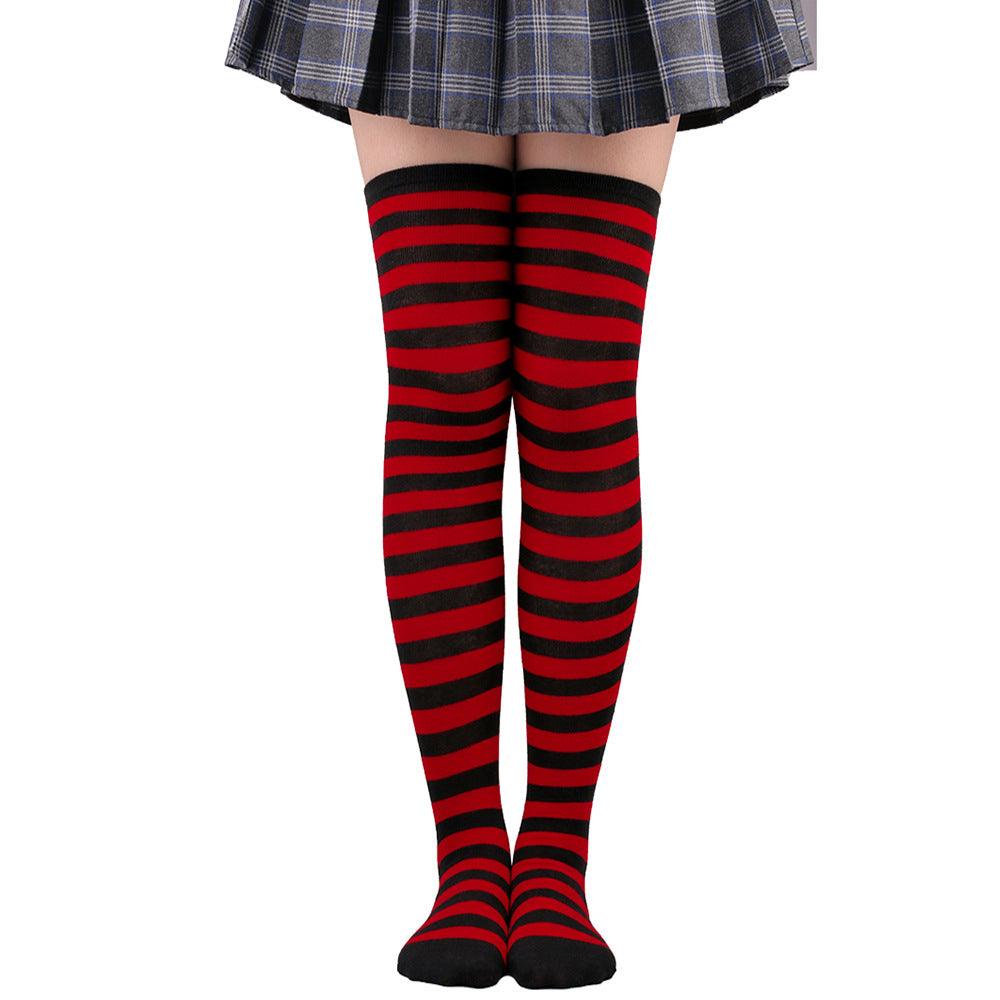 Striped Socks Hold - ups Women Over The Knee Halloween - Amazitshop