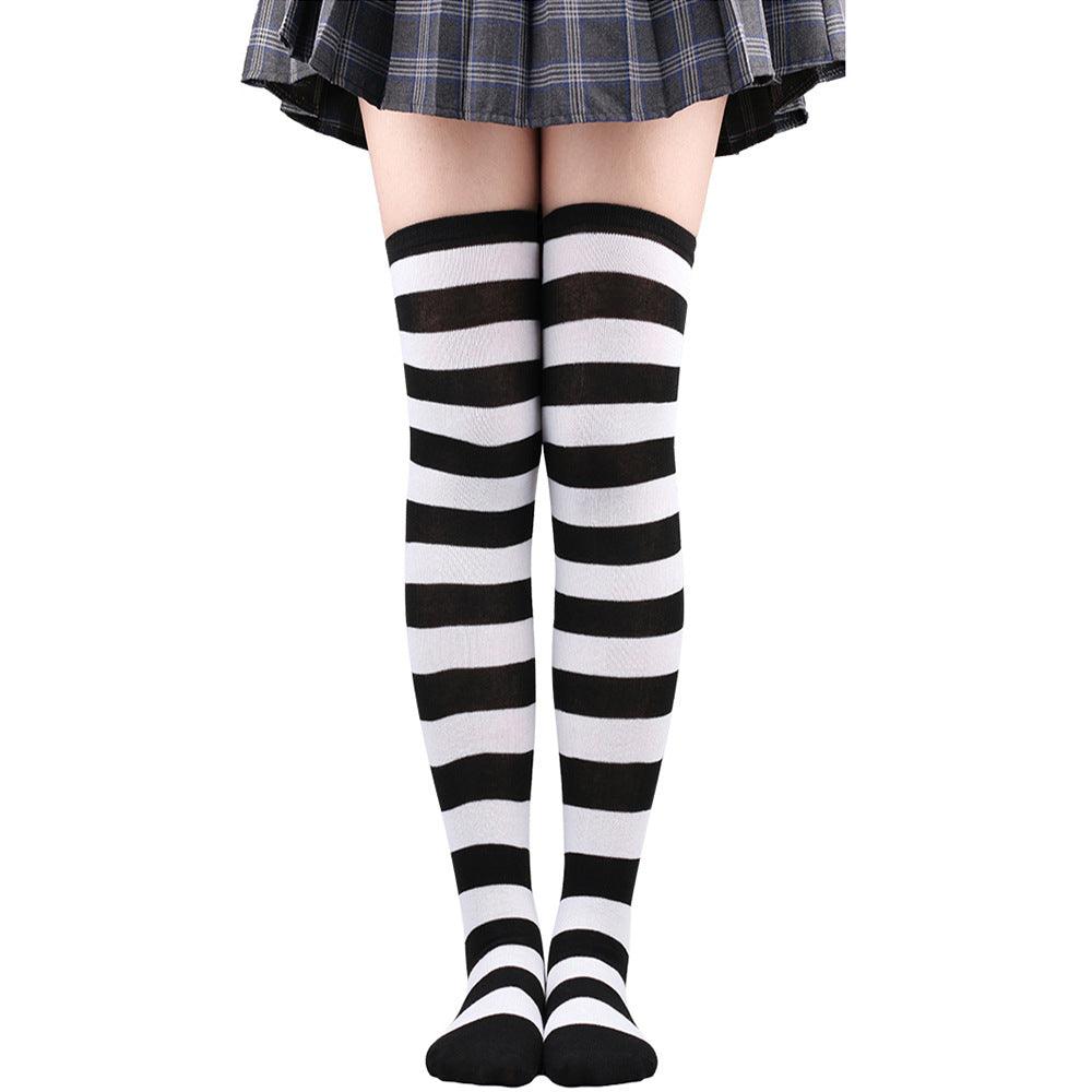 Striped Socks Hold - ups Women Over The Knee Halloween - Amazitshop