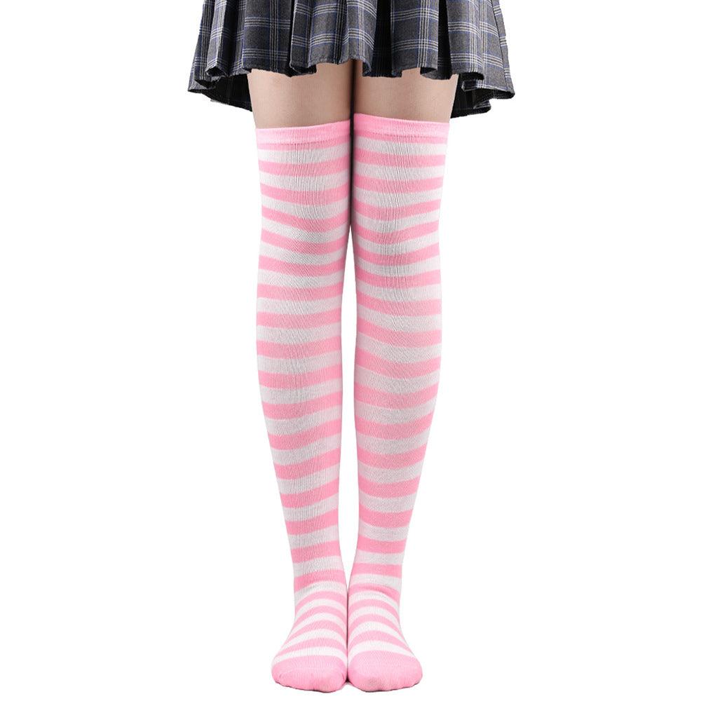 Striped Socks Hold - ups Women Over The Knee Halloween - Amazitshop