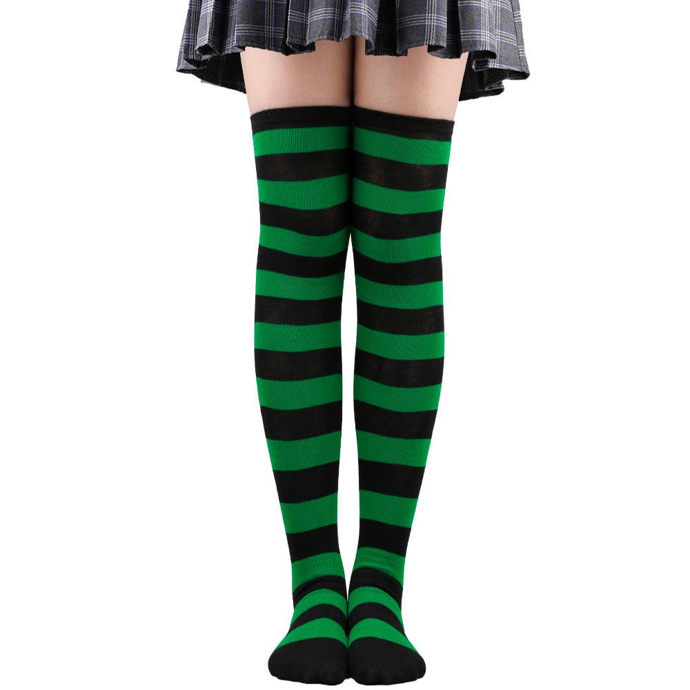 Striped Socks Hold - ups Women Over The Knee Halloween - Amazitshop