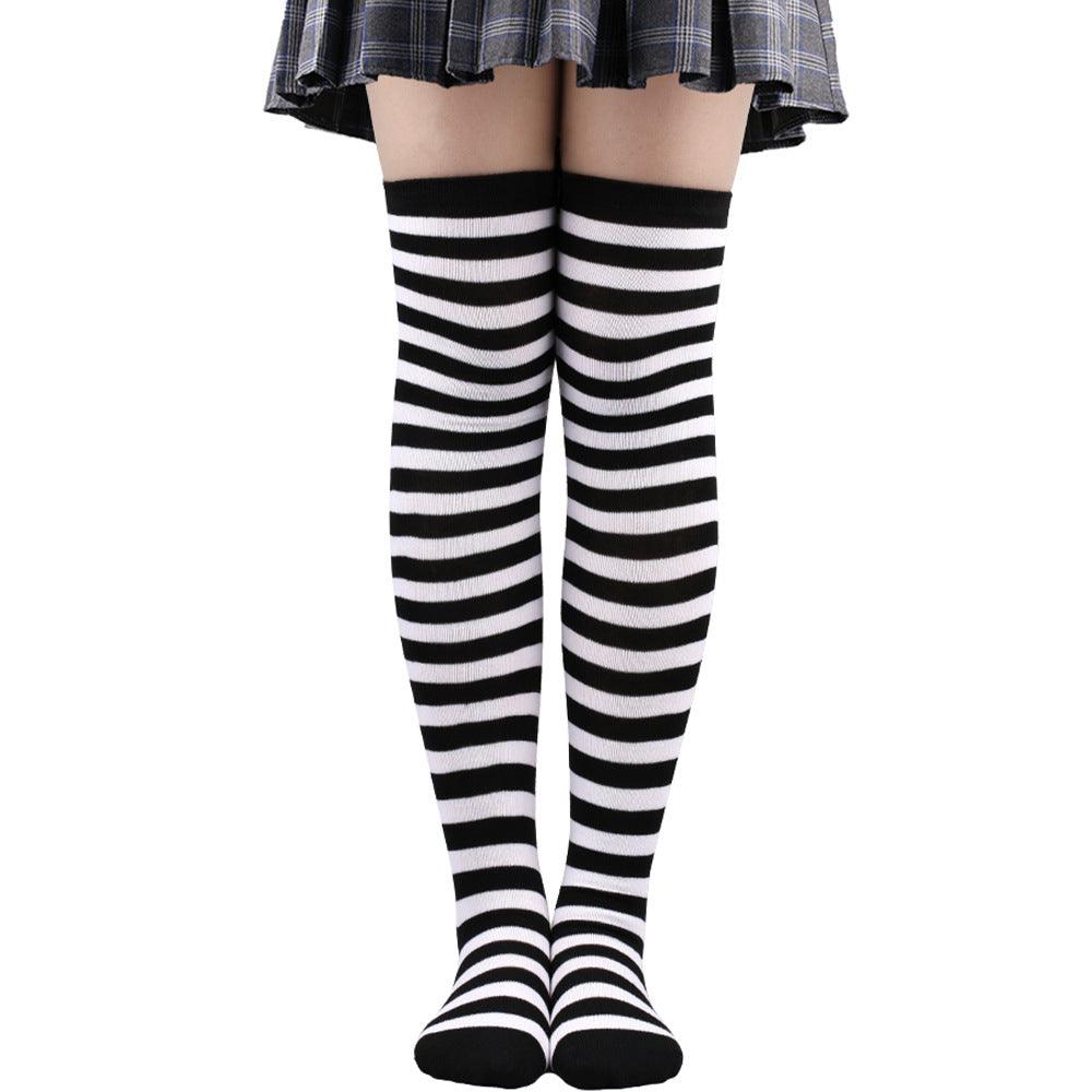 Striped Socks Hold - ups Women Over The Knee Halloween - Amazitshop