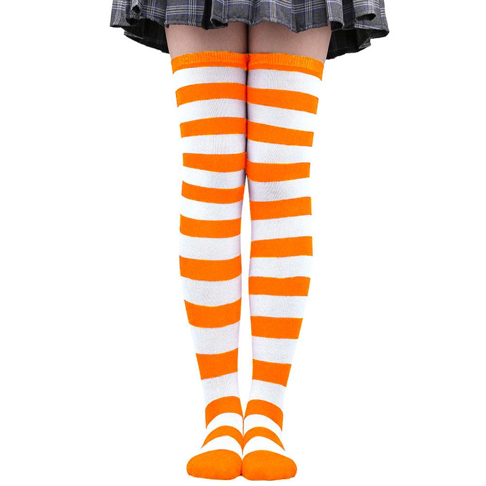 Striped Socks Hold - ups Women Over The Knee Halloween - Amazitshop