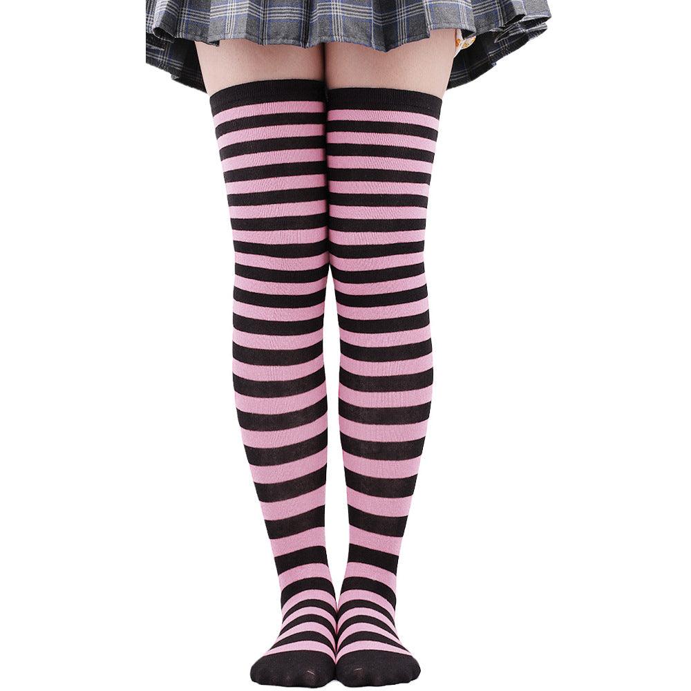 Striped Socks Hold - ups Women Over The Knee Halloween - Amazitshop